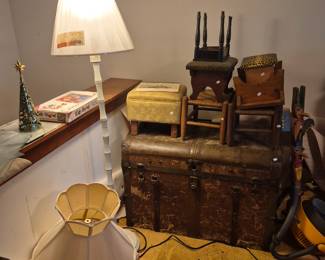 Early trunk and assortment of stools