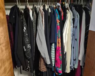 small closet of clothes