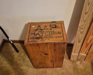 A & P Matches crate