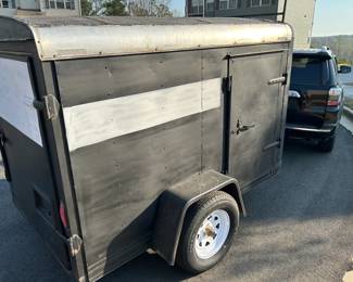 5x8 Single Axle Motorcycle Trailer w/ Motorcycle Wheel Chock