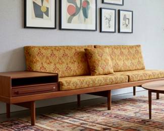 Danish Modern Karl Sorlie and Sonner Sarpsborg Platform Sofa with Table