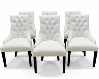 Set of 4 Restoration Hardware Upholstered Dining Chairs