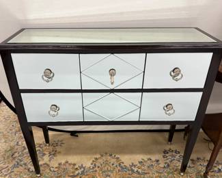 Maitland Smith Mirrored Console Table Credenza