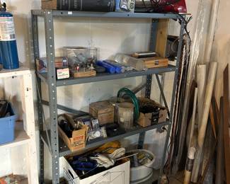 Storage Shelves, Misc Items and Tools