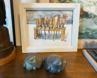 Framed Art, Bird Figurines