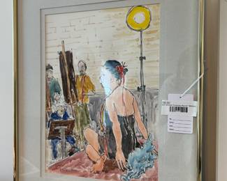 Steve Veresh "Lindsay Poses' Watercolor