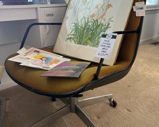 MCM Vintage Steelcase Office Chair, Steve Veresh "Day Lillies"