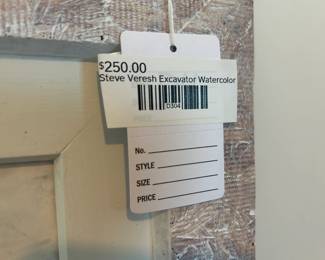 Steve Veresh Excavator Watercolor