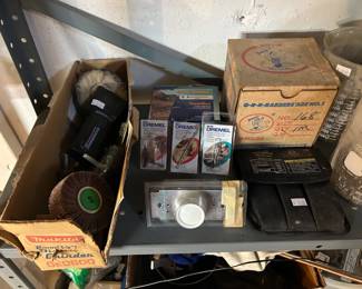 Storage Shelves, Misc Items and Tools