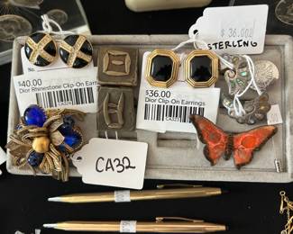 Dior Rhinestone Clip-On Earrings, Dior Clip-On Earrings