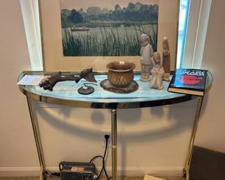 Glass & Metal Side Table