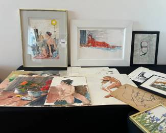 Steve Veresh "Lindsay Poses' Watercolor