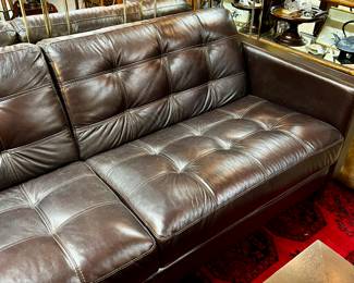 2-Cushion Leather Sofa