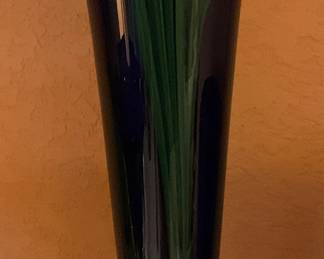 17" Tall Vintage Eastern Modern Art Glass Vase