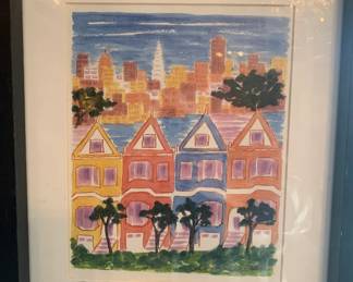 Sharon McDougell Signed San Francisco Watercolor