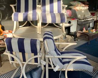 Hollywood Regency Style Dining Chairs and Table