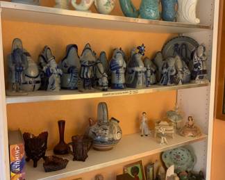 Eldreth Salt Glazed St Nicholas and Santa Claus Art Pottery, and Van Briggle Pottery
