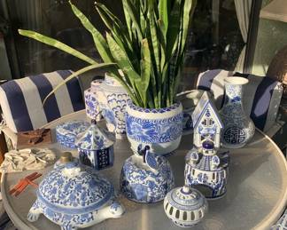 Small Collection of Unique Blue and White Ware (Larger Collection in the Second Weekend Sale)