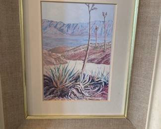 R.J. Hockenberry" (Painter for Disney Studios) 1929-2002 Signed Desert Lithograph