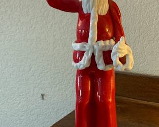 Pino Signoretto Murano Glass Blown Santa Figurine with Christmas Bell