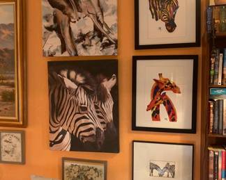 Collection of African Animal Art, Framed