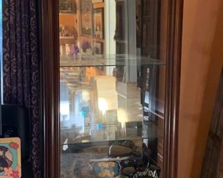 Pulaski Lighted Curio Cabinet with Four Glass Shelves