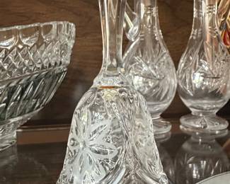Vintage Hofbauer Crystal Bell with Bird Motif