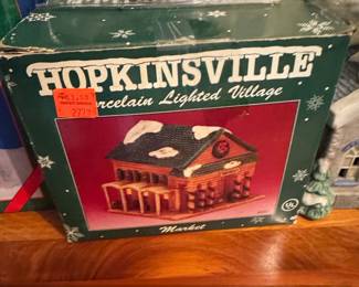Noma Dickensville Collectables Porcelain Lighted Village House Market