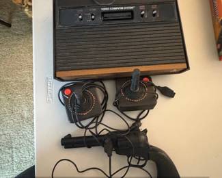 Atari Video Computer System with Joysticks and Light Gun