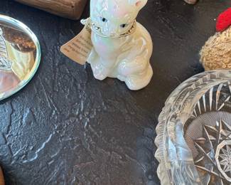 Fenton Glass Handpainted Cat Figurine second image