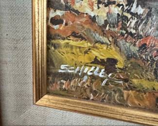 Framed Landscape Oil Painting by S. Chille second image