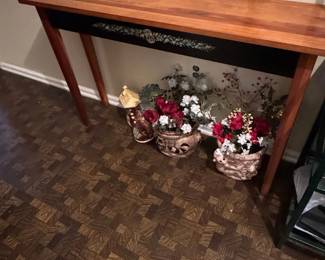Console Table with Floral Decal