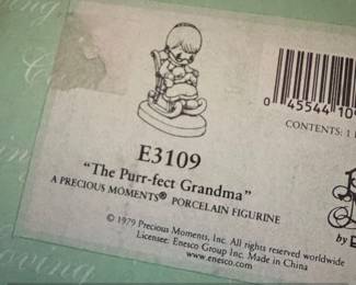 Precious Moments The Purrfect Grandma Porcelain Figurine