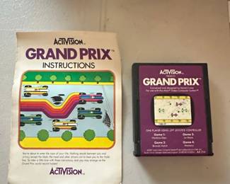Activision Grand Prix Atari Game Cartridge and Instructions