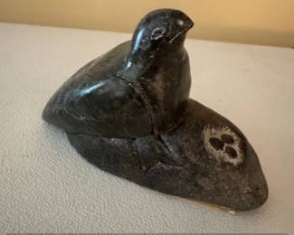 Canada Eskimo Art Esquimau Stone Carving of Bird