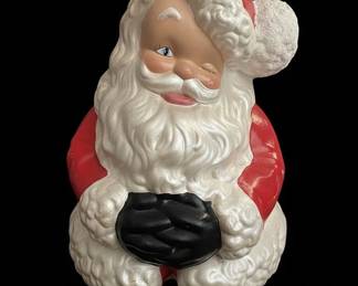Vintage Atlantic Mold Winking Santa Claus Blow Mold Christmas Decoration
