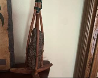 Primitive Wood and Stone Killick Sculpture