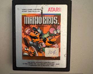 Mario Bros. Atari Video Game Cartridge