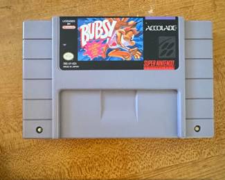 Bubsy Claws Encounters of the Furred Kind Super Nintendo Game Cartridge