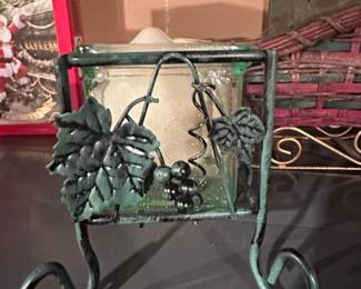Vintage Partylite Grape Leaf Seville Wick Candle Holder