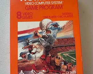 Atari Home Run Video Computer System Game Program
