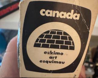 Canada Eskimo Art Esquimau Stone Carving of Bird second image