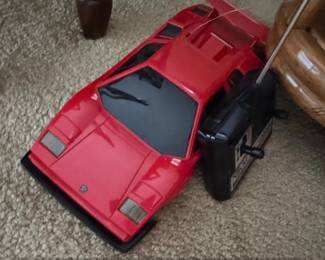 Red Taiyo Lamborghini Countach LPS Remote Control Toy Car