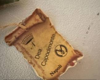 Capodimonte Porcelain Flower Figurine  Dea Capodimonte Napoli second image