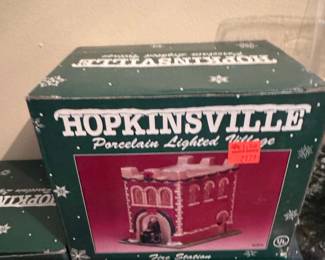 Hopkinsville Porcelain Lighted Village Fire Station