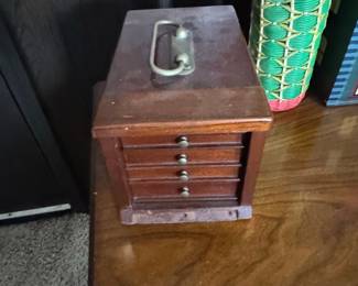 Vintage Wooden Spool Cabinet