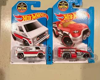 Hot Wheels HW City Super Van and Rescue Duty DieCast Cars
