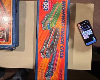 Matchbox Highway Truck Case with Mini Die Cast Trucks including BJ The Bear Kenworth K