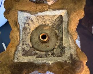 Cast Iron Candlestick Base with Marking