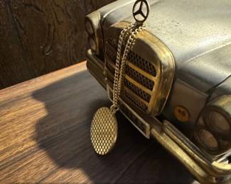 Vintage MercedesBenz or Tin Toy Car with Decanter and Shot Glasses second image